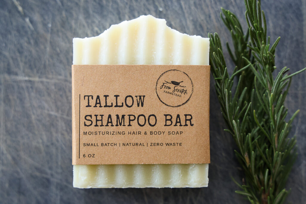 small batch tallow shampoo bar for sale