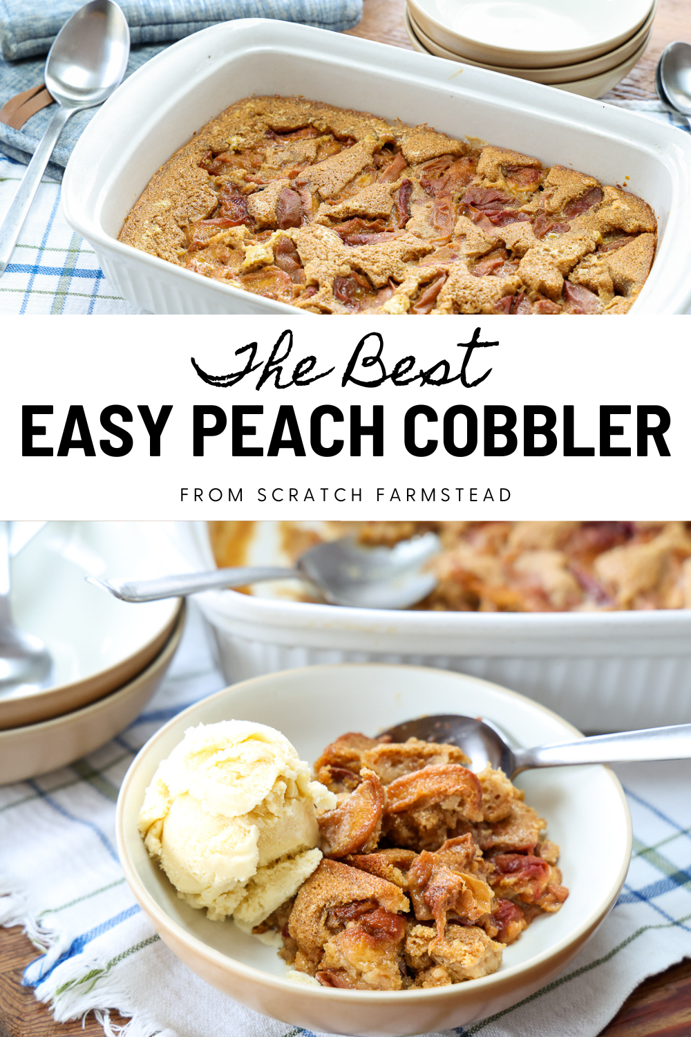the best easy peach cobbler