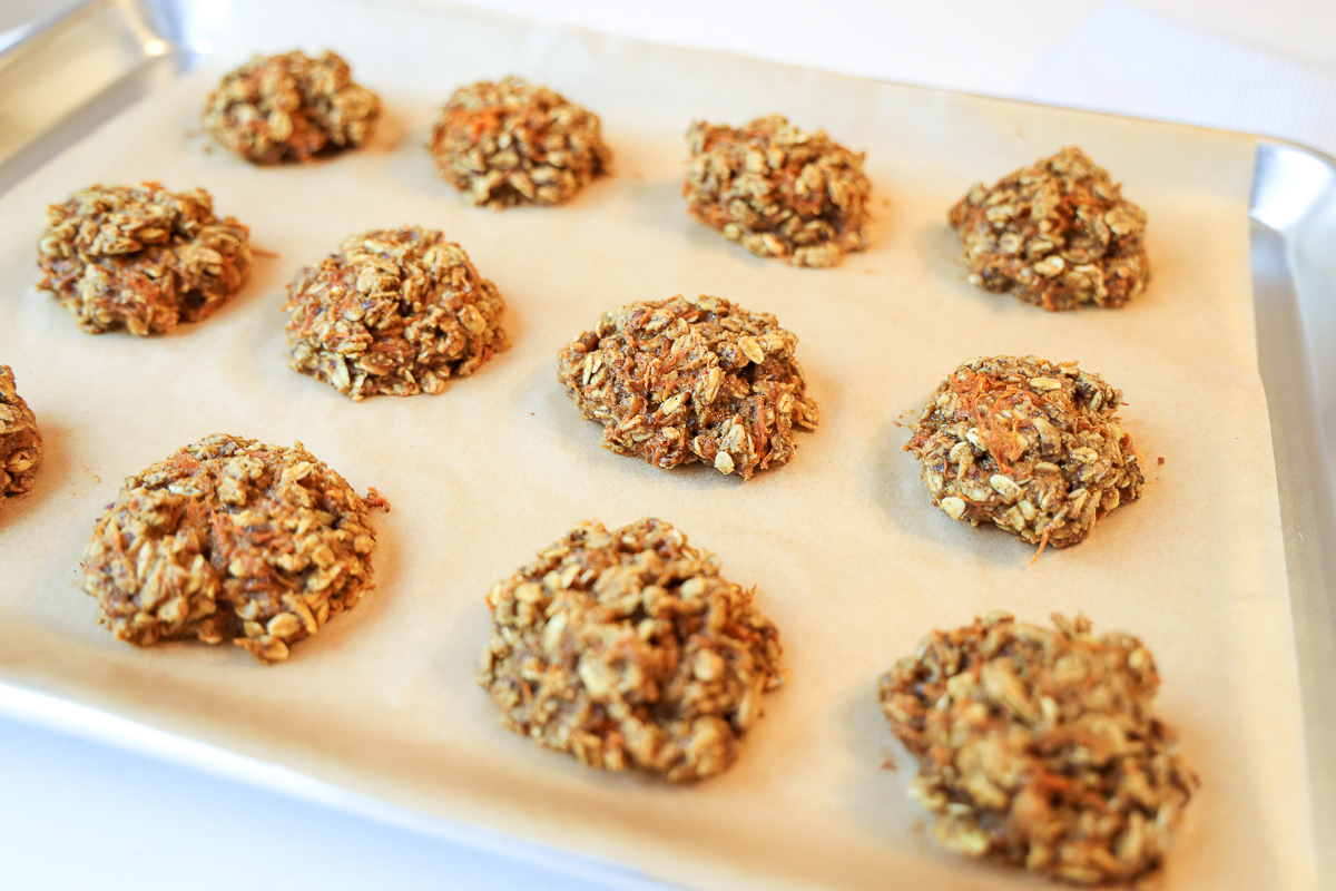 freshly baked carrot oatmeal cookies