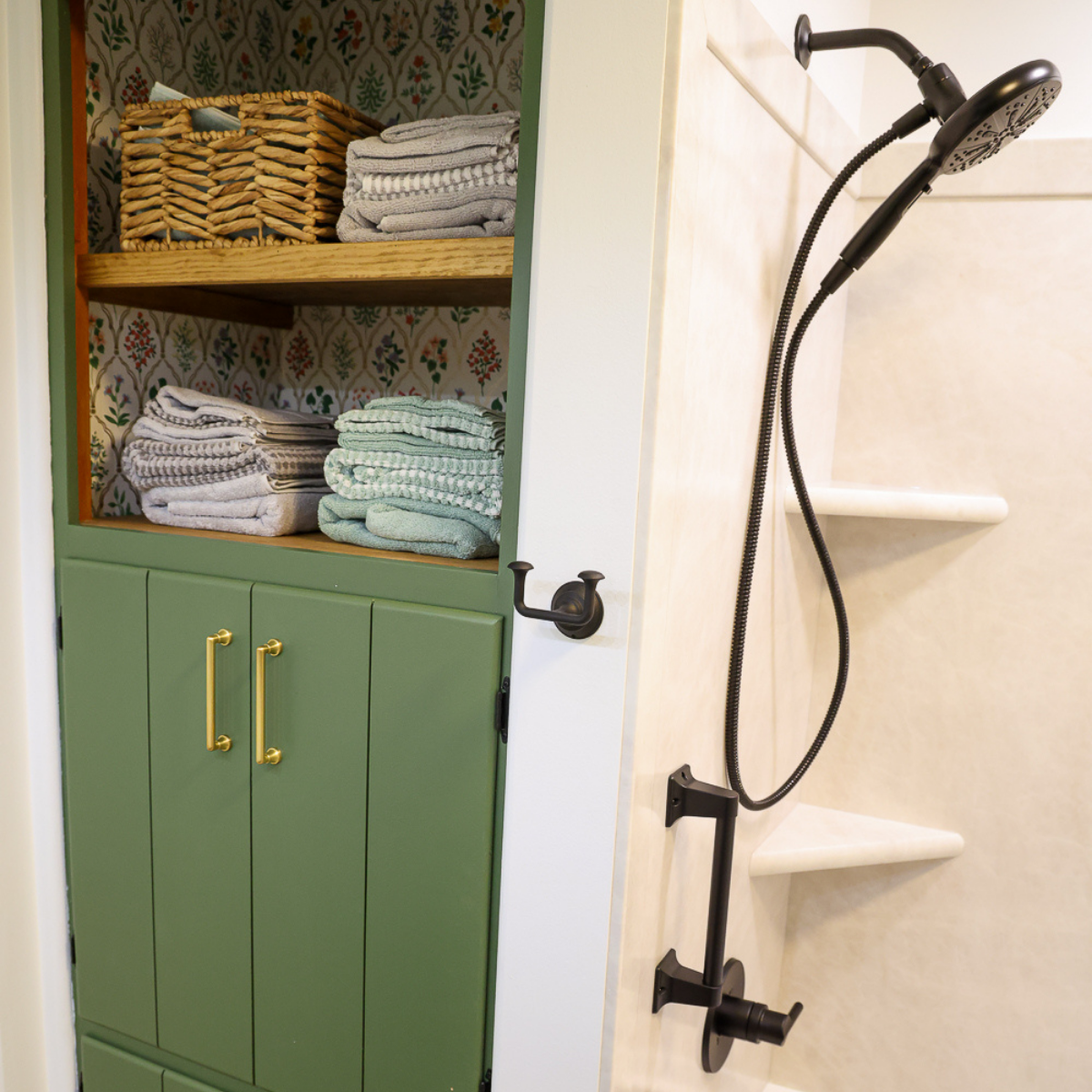 small farmhouse bathroom shower fixture