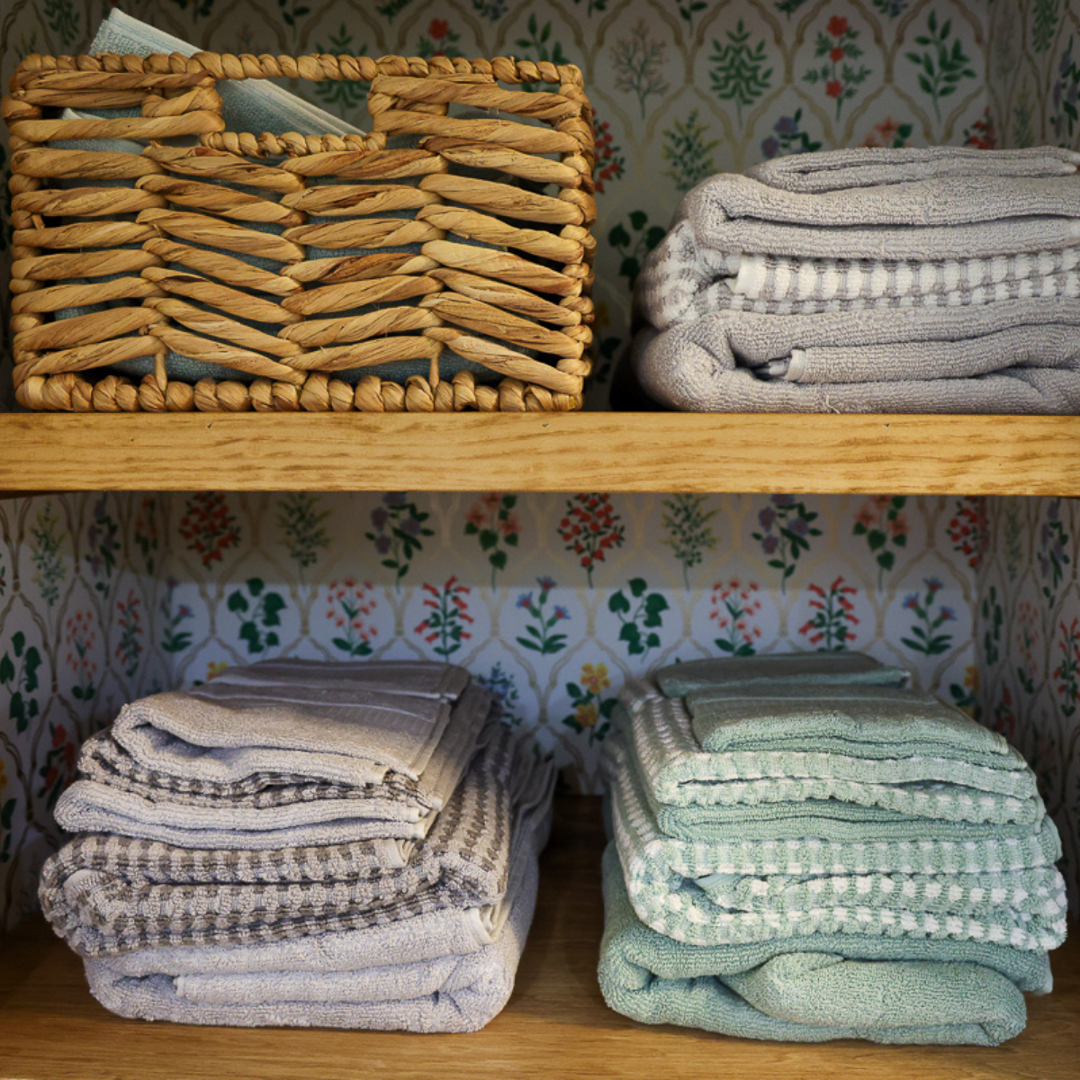 small farmhouse bathroom storage