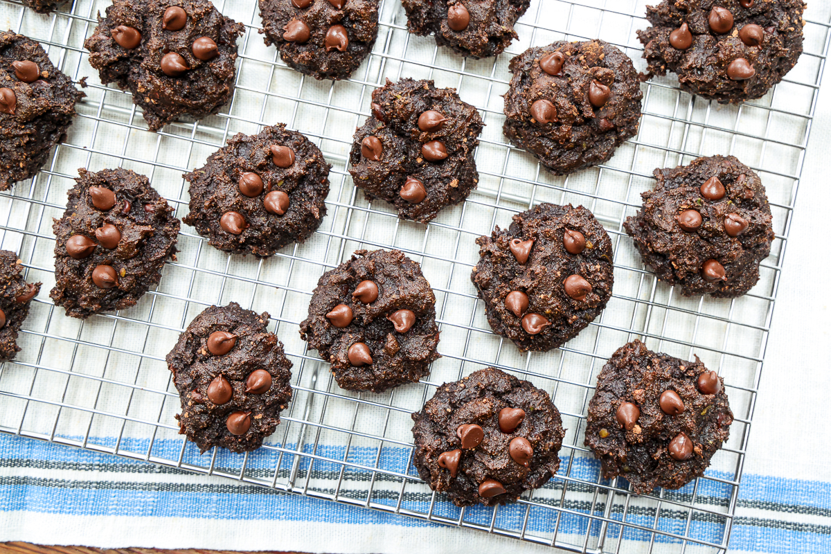 avocado cookies with gooey texture