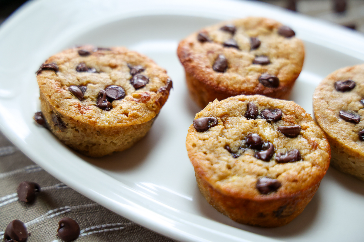 soft banana protein muffins