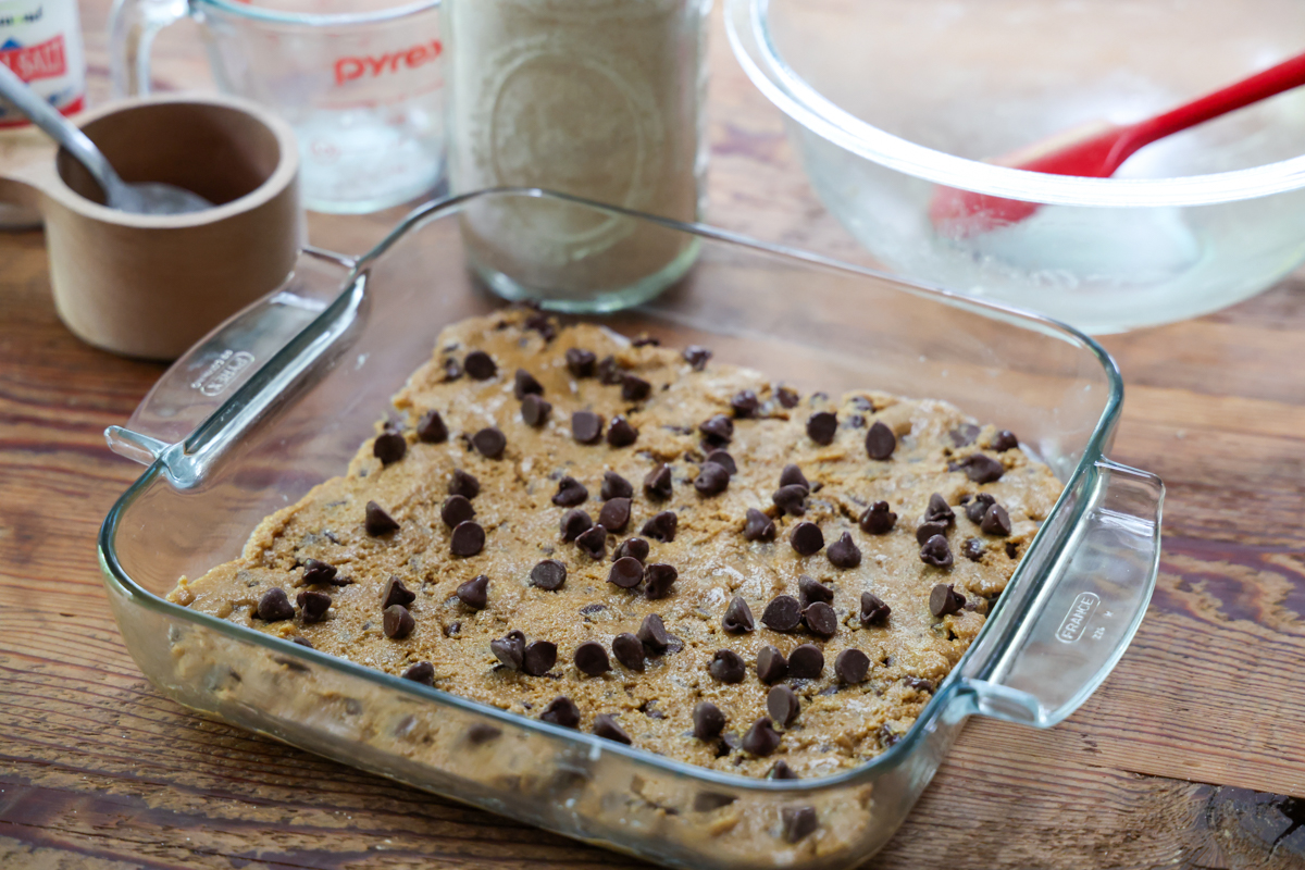5 ingredient chocolate chip blondies
