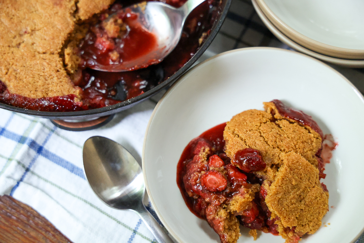 favorite quick strawberry cobbler