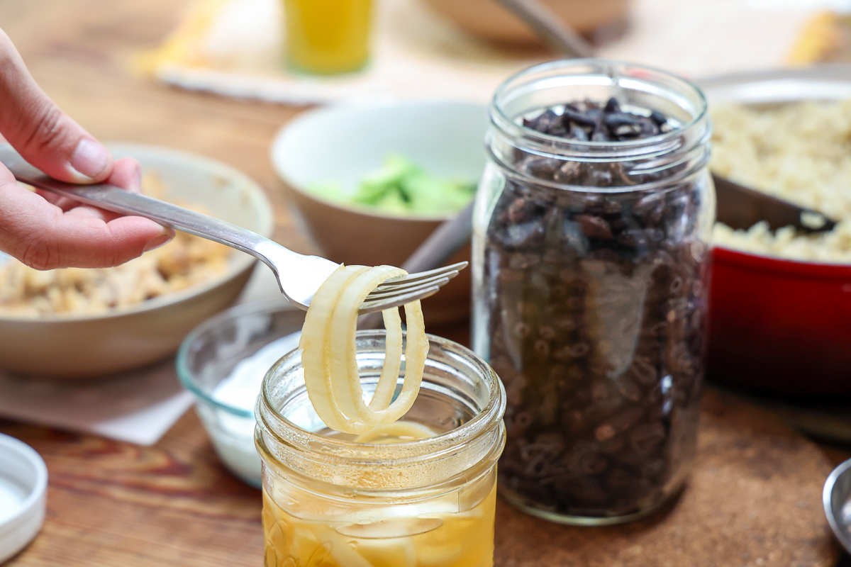 flavorful pickled white onions