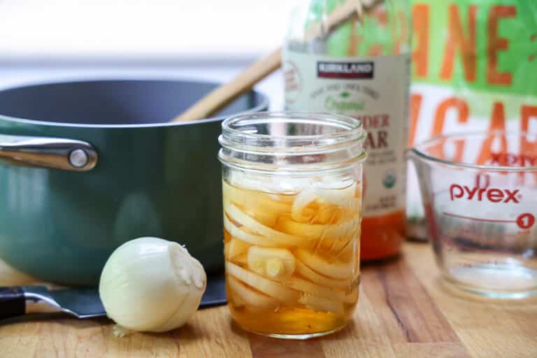 homemade pickled white onions