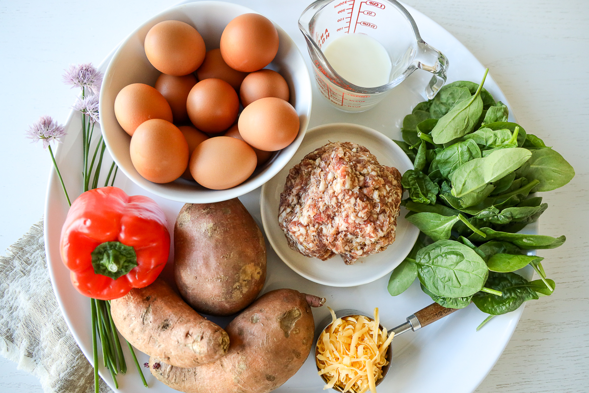 pantry ingredients for sweet potato breakfast casserole