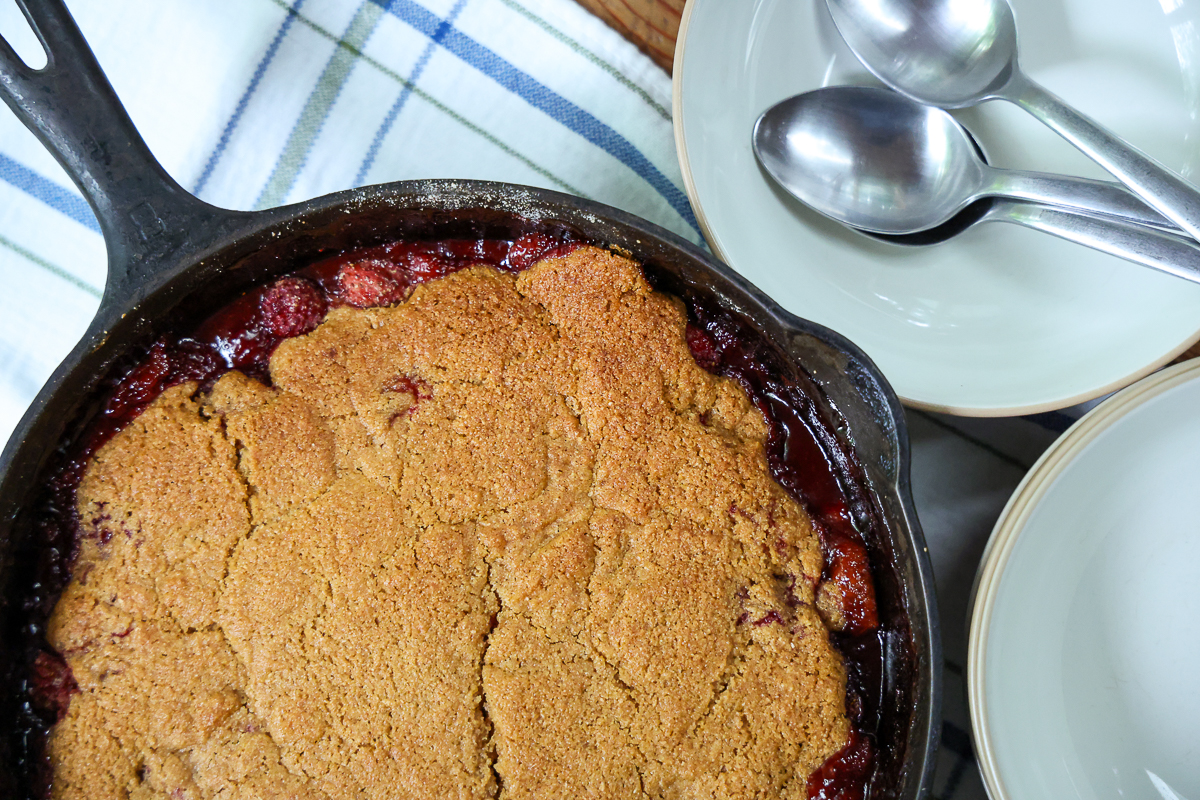quick strawberry cobbler homestead dessert