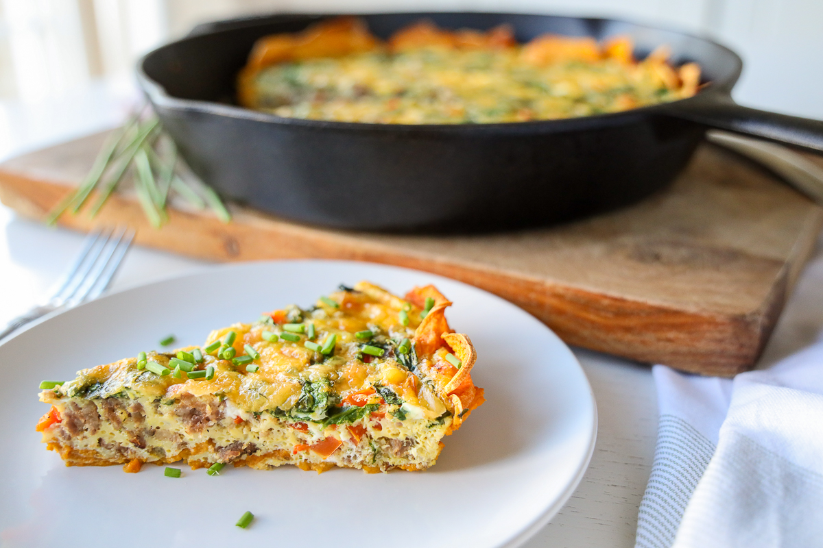 skillet sweet potato breakfast casserole