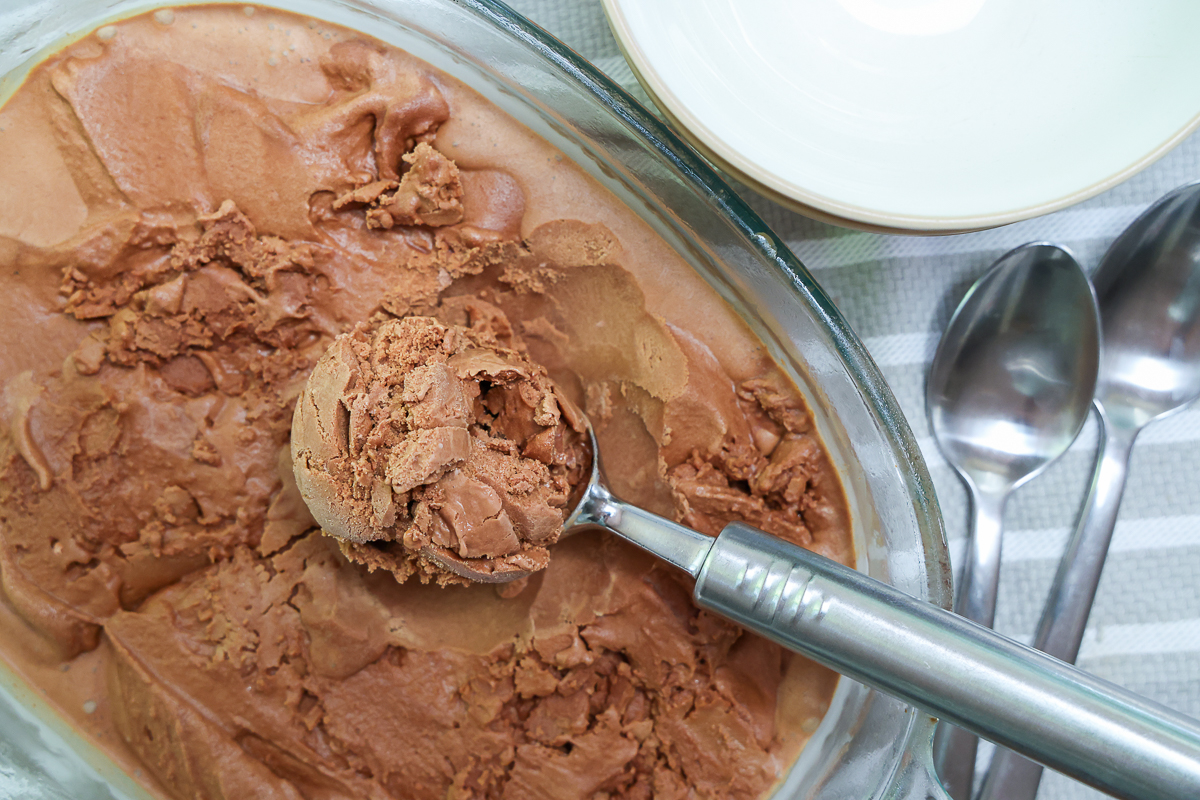 homemade chocolate ice cream