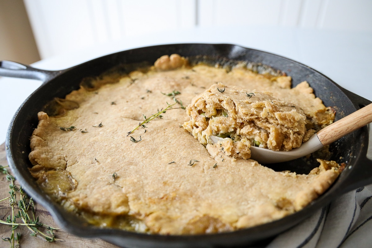 homemade chicken pot pie meal