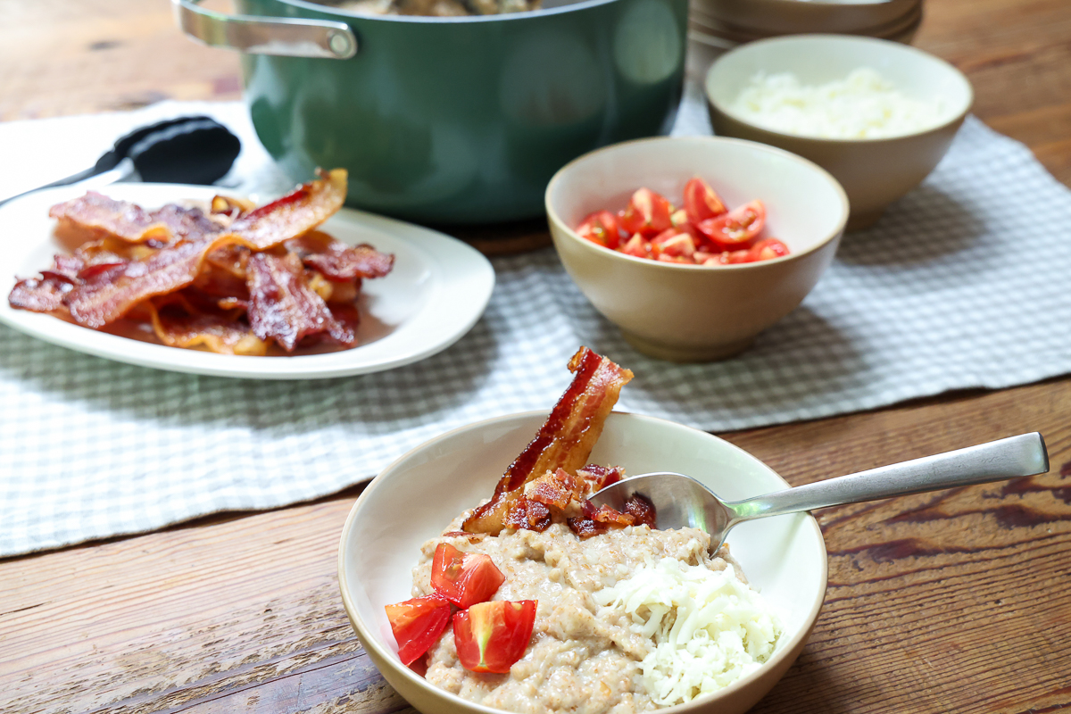 wheat porridge serving
