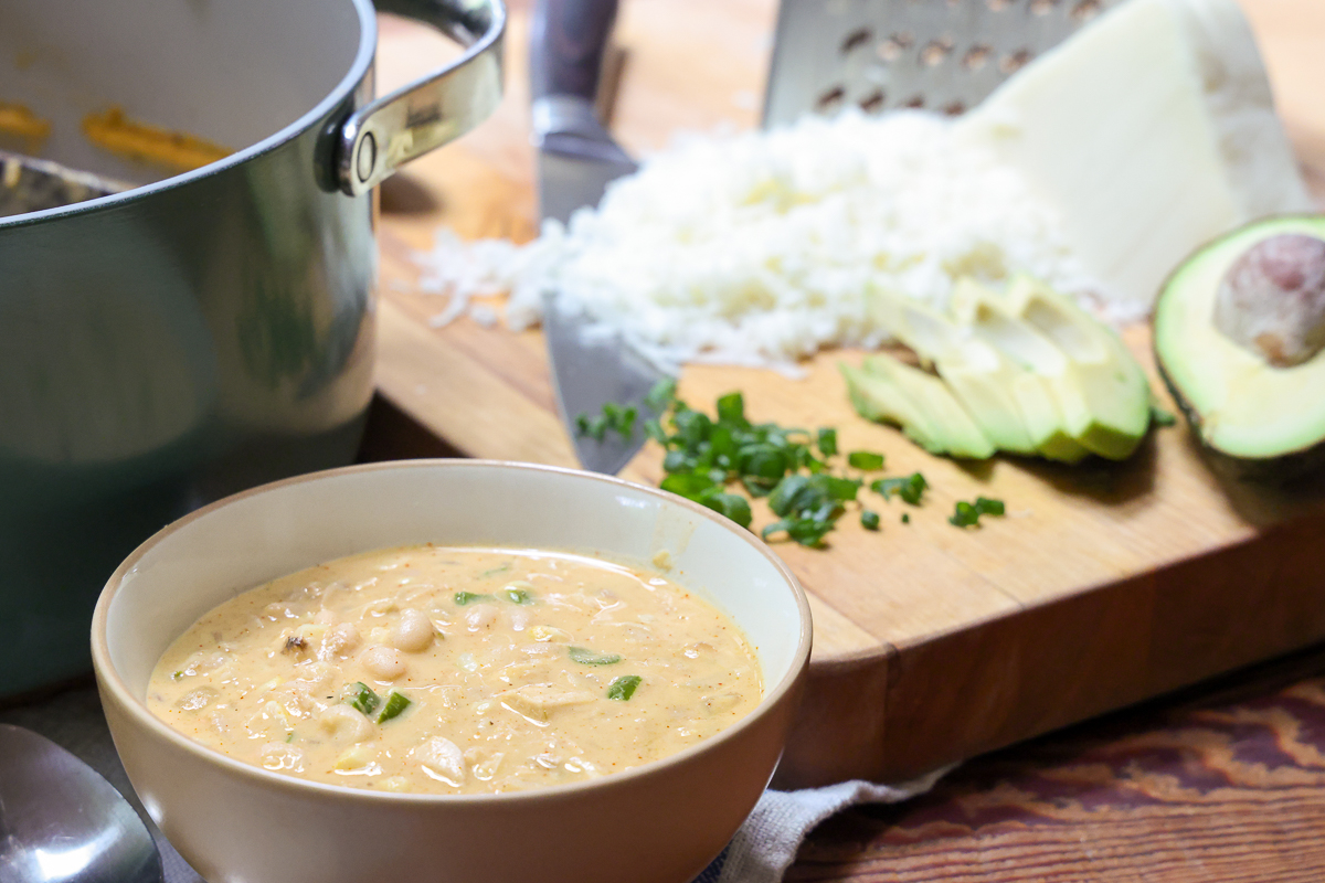 homemade simple white chicken chili